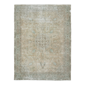1970s Vintage Persian Handknotted Wool Brown Oversize Area Rug