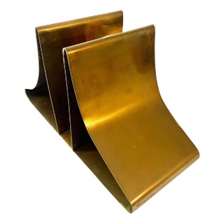 Pair of Mid Century Solid Brass Ben Seibel Bookends For Sale