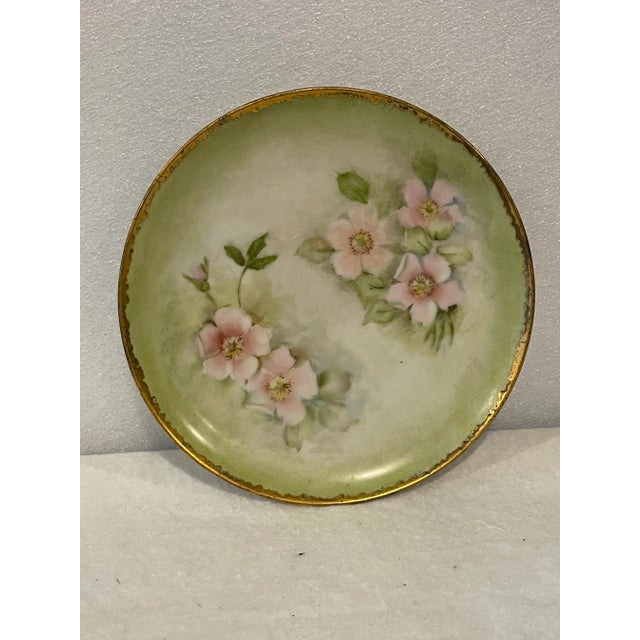 Vintage Hand-Painted Dogwood Floral Plate For Sale - Image 4 of 4