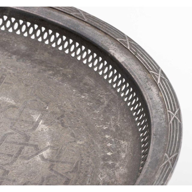Moroccan Silver Plate Tea Tables, 2 For Sale - Image 12 of 15