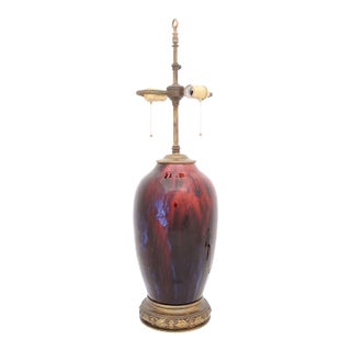 Early 20th Century Chinese Flambé Porcelain Lamp For Sale