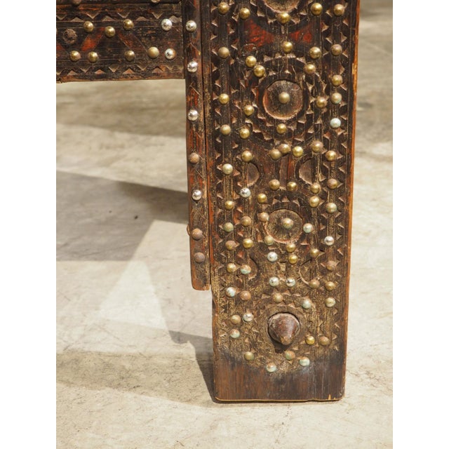 Antique North African Iron Studded Cedar Chest or Console Table, Circa 1880s For Sale In Dallas - Image 6 of 18