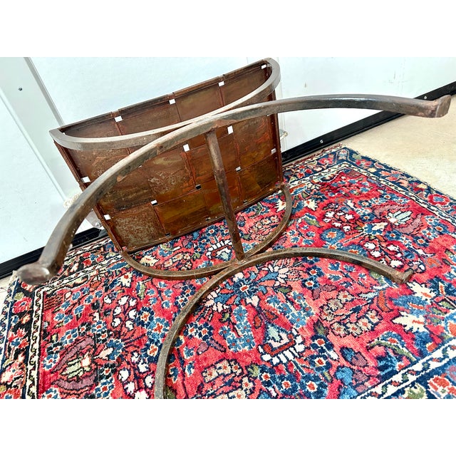 Vintage French Wrought Iron Curule Stool For Sale In Buffalo - Image 6 of 6