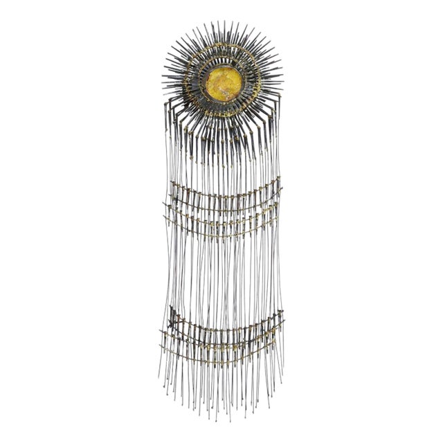 Brutalist Metal Wall Art by C.Parker For Sale