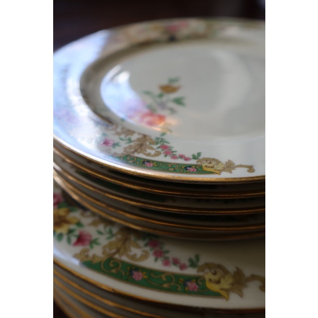 Ivory 1920s Hass & Czjzek Crown Imperial Czech Porcelain Plates, Set of 11 For Sale - Image 8 of 18