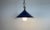 Metal British Industrial Blue Enamel Factory Pendant Lamp, 1950s For Sale - Image 7 of 15