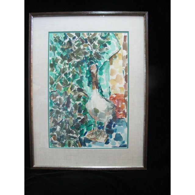 Paint David McCosh Abstract Goose Bird Pacific Nw Art Watercolor Painting For Sale - Image 7 of 7
