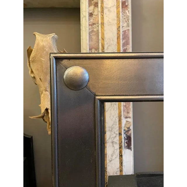 Antique English Register Grate in Polished Steel For Sale - Image 4 of 8