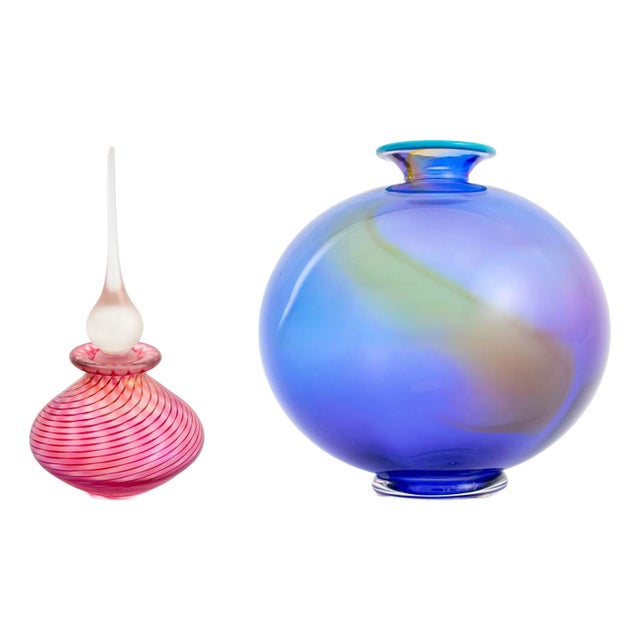 Stuart Abelman, Etc. Art Glass Vessels, 2 For Sale