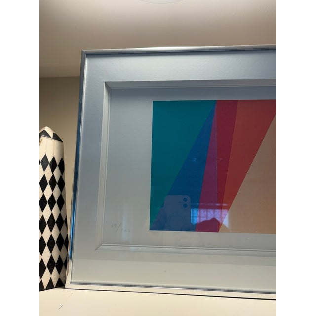 1970s Max Bill Signed Limited Edition Geometric Rainbow Abstract Lithograph Painting 68/100 For Sale In Miami - Image 6 of 14
