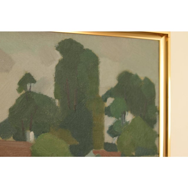 Richard Björklund, Village, 1950s, Oil on Canvas For Sale - Image 12 of 18
