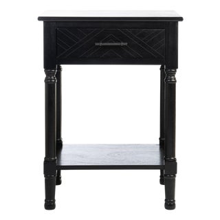 Peyton 1 Drawer Accent Table in Black For Sale