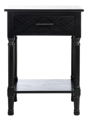 Peyton 1 Drawer Accent Table in Black