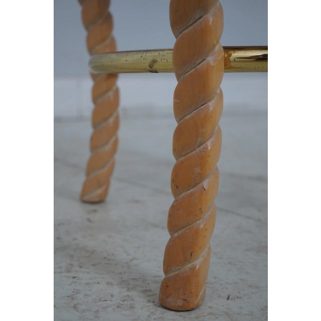 Pair Andre Rope Twist Design Cane Back Swivel Bar Chairs For Sale - Image 10 of 12