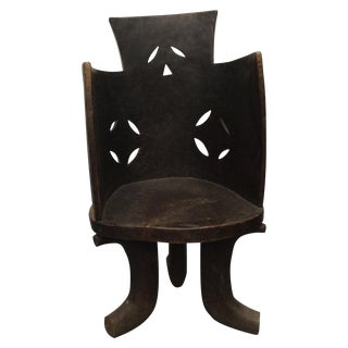 Ethiopian Antique Wooden Chair For Sale
