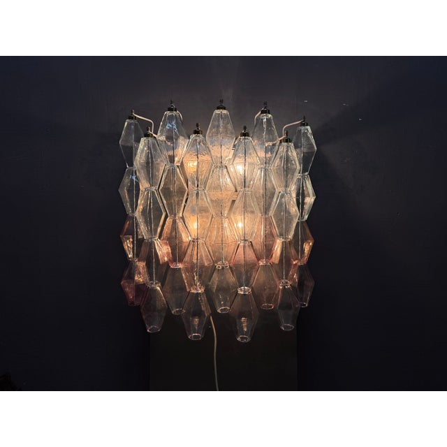 Large Polygon Wall Lights, 1980s, Set of 2 For Sale - Image 6 of 9