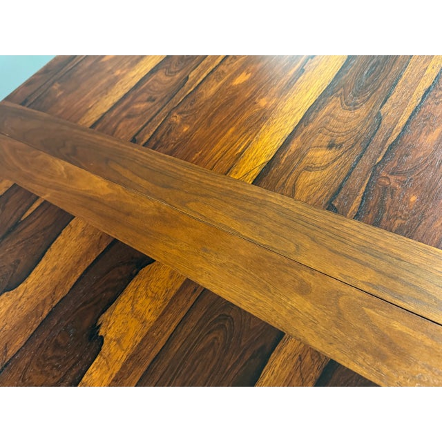 1970s Rosewood Walnut and Chrome Dining Table For Sale - Image 9 of 10