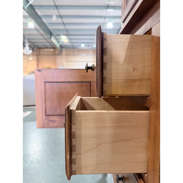 Ethan Allen Country Crossings Maple China Cabinet Hutch For Sale - Image 9 of 12