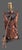 Antique Hand Carved Hardwood Hotei Happy Joyous Buddha Arms Raised Holding a Lotus Flower Table Lamp For Sale - Image 11 of 16