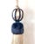 Navy Blue Petite Blue and White Beaded Key Tassel With Velvet Ruche For Sale - Image 8 of 15