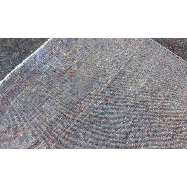 Large Antique Distressed Persian Tabriz Rug 9'9 X 13'5 For Sale - Image 9 of 11