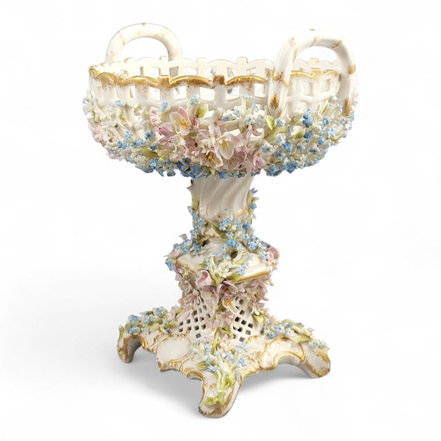 Rococo Plaue Large Rococo Porcelain Centerpiece by C.G. Schierholz & Sohn, 1885 For Sale - Image 3 of 18