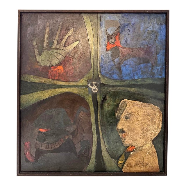 “Los Señores Humanos”, Abstract Figural Composition For Sale