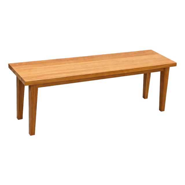 Rustic Modern Reclaimed Teak Bench For Sale