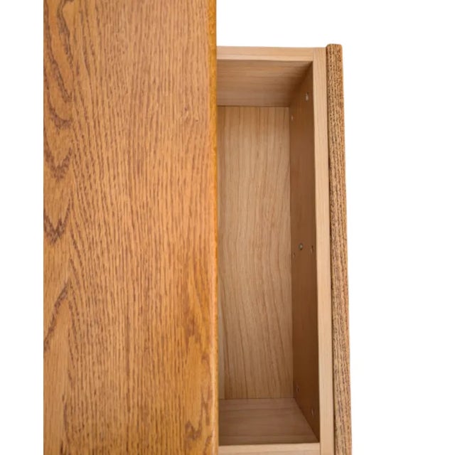 Wood Handcrafted Arts & Crafts Armoire + (2) Nightstands - Set of 3 For Sale - Image 7 of 15