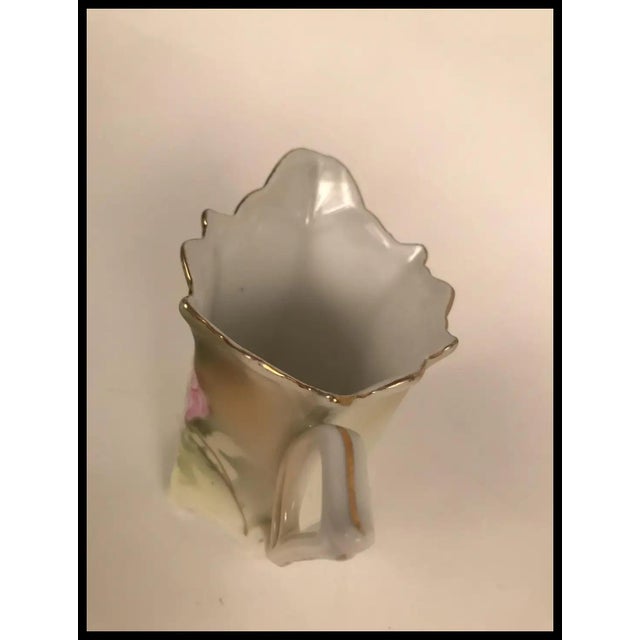 Ceramic 1930s Hand Painted Porcelain Creamer Burley & Tyrrell Co Floral Cottage Core For Sale - Image 7 of 9