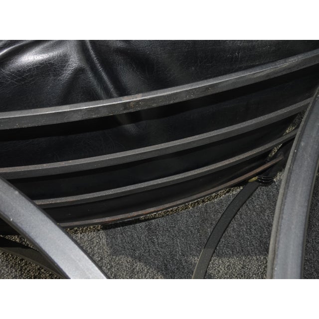 Set of Three Vintage Cleo Baldon Style Mid Century Modern Black Barstools For Sale - Image 14 of 17