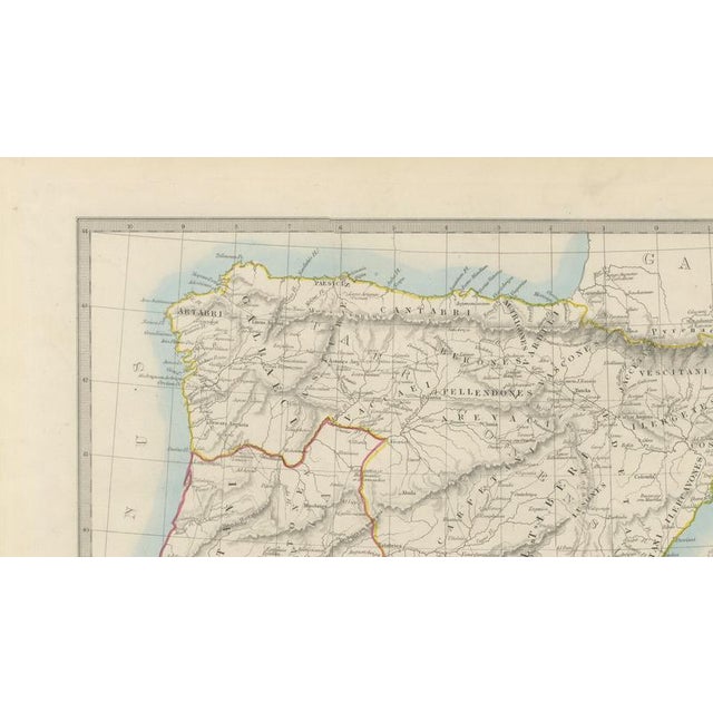 Antique Map of Spain and Portugal, 1850 For Sale - Image 6 of 10