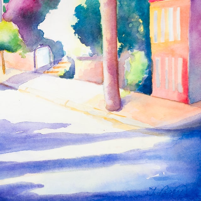 Quiet Street, Late Afternoon - Tomoko Parry, C. 1990s For Sale In San Diego - Image 6 of 10