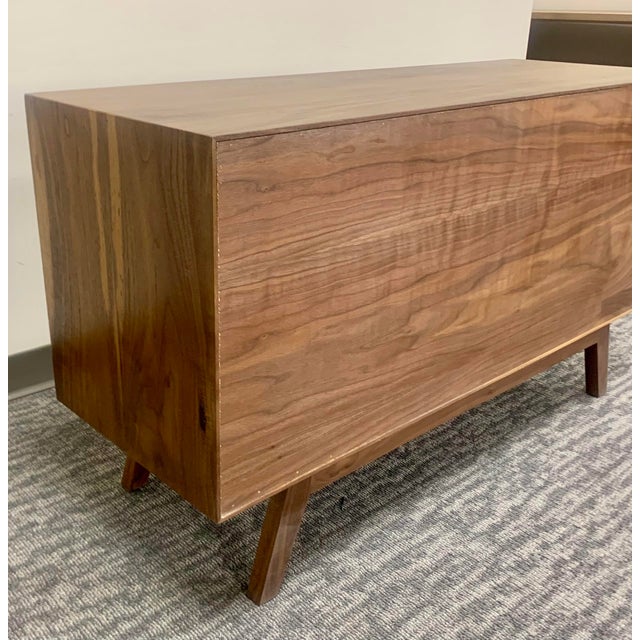 2020s Mid-Century Modern Walnut Credenza For Sale - Image 5 of 12