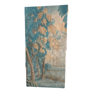 Antique Italian Forest Water Painting on Canvas - Unsigned