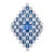 Bold Geometric Design Cz Gemstone Ring in Silver Eye-Catching Statement Piece - Size 8 For Sale