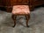 Brown English 1820s Mahogany Stool with Floral Themed Upholstery and Cabriole Legs For Sale - Image 8 of 10