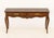 Henredon French Provincial Style Oak Console Table, with two short drawers on four cabriole legs, marked "Henredon /...