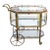 Mid-Century French Tea Cart, Brass and Glass, Hollywood Regency Style For Sale