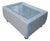 Vintage Century Furniture Custom Painted Light Blue, Tan Rectangular Coastal Regency Wicker Coffee Table With Glass Top For Sale