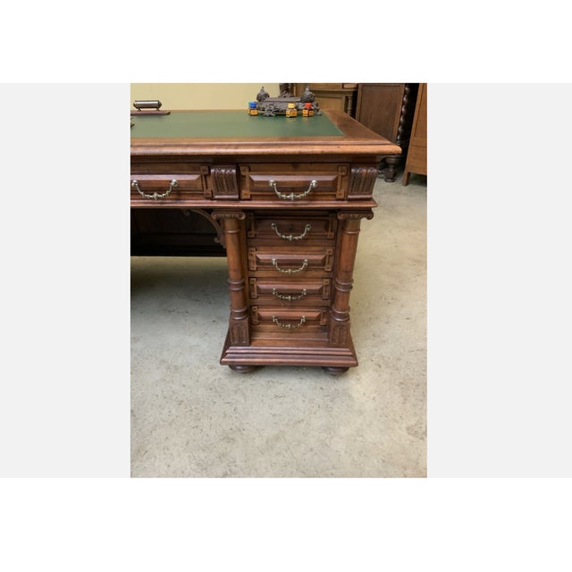 Antique Neo-Renaissance Desk, 1880 For Sale - Image 4 of 15