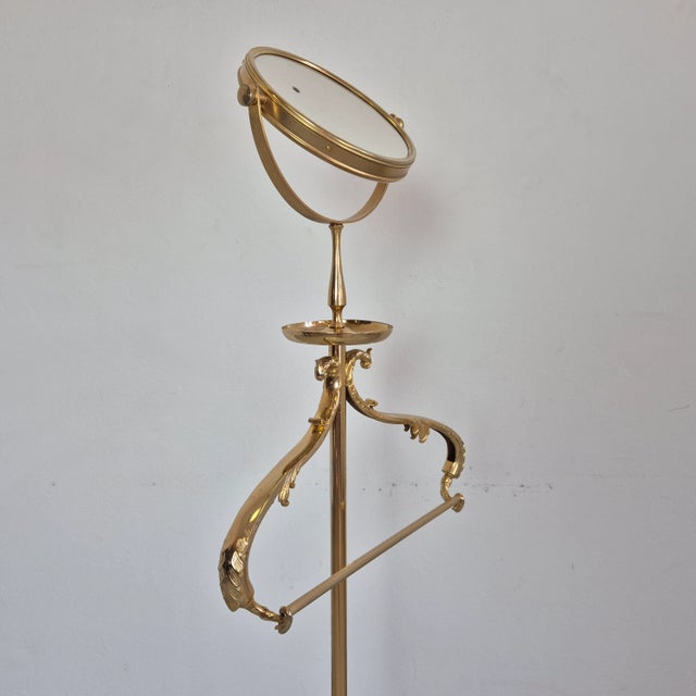 Aldo Tura Mid-Century Modern Lacquered Goatskin Clothes Valet with Mirror by Aldo Tura, Italy, 1970s For Sale - Image 4 of 11