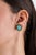 Not Yet Made - Made To Order Retro 6.53ct Turquoise Emerald & Diamond Floral Stud Earrings in 14k Gold- 2 Pieces For Sale - Image 5 of 16