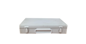Postmodern White Perforated Metal Briefcase, 1980s
