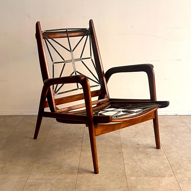 1950s Mid-Century Modern Reclining Chair in Wood, 1950s For Sale - Image 5 of 5
