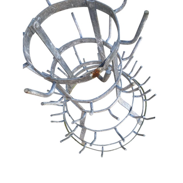 French 52 Peg Bottle Dryer Garden Sculpture, 1950 For Sale - Image 4 of 10