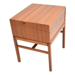 Vintage Swedish Teak Side Table attributed to Sven Engstrom and Gunnar Myrstrand for Tingströms, 1960s For Sale