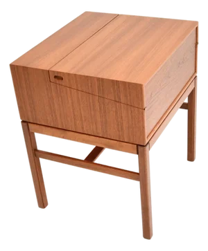 Vintage Swedish Teak Side Table attributed to Sven Engstrom and Gunnar Myrstrand for Tingströms, 1960s