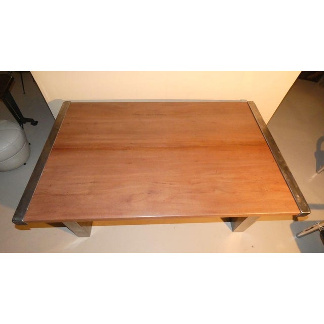 Italian Industrial Mahogany Dining Table from Officina di Ricerca, 1990s For Sale - Image 6 of 18