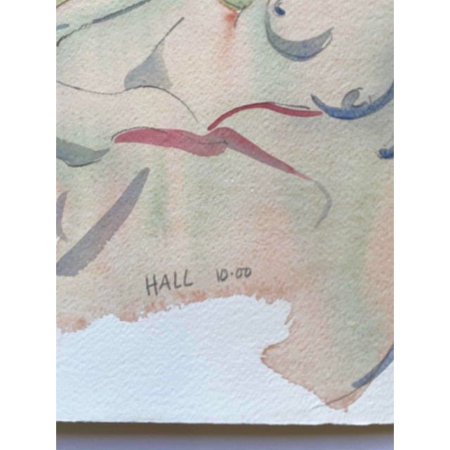Abstract Original Female Nude Watercolor Painting by Jon Hall 2000 For Sale - Image 3 of 5